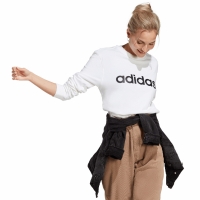 Bluza damska adidas Essentials Linear French Terry biala IC6879