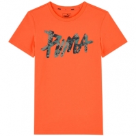 Tricou Puma portocaliu Graphic Tee baieti