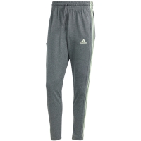 adidas Essentials Single pantaloni b?rba?i Jersey Tapered Hem deschis 3-stripes gri inchis IS1367