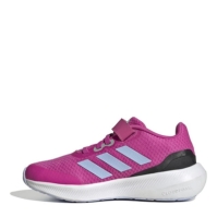 adidas RunFalcon 3.0 Elastic Lace Top Strap Shoes pentru Copii lucid fucsia albastru roz co