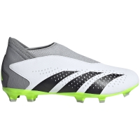 Pantof Minge Fotbal adidas 's Predator Accuracy.3 Laceless FG white-gray IF2265 copil