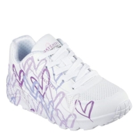 Pantof sport Skechers Goldcrown Graffiti Hearts Lace Up S Light fetita