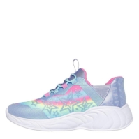 Pantof sport Skechers Lighted Slip-Ins Unicorn Bungee Sne Light Up fetita