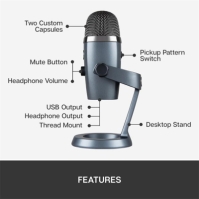 Blue Blue Yeti Nano Streaming Microphone - Grey