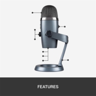 Blue Blue Yeti Nano Streaming Microphone - Grey