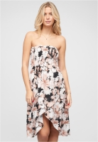 Bandeau Kleid in Wrap Look und AOP Blumen Print Cloud5ive