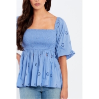 Be You Broderie Square Neck Top