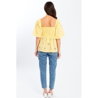 Be You Broderie Square Neck Top