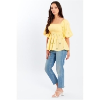 Be You Broderie Square Neck Top