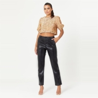 Be You Crop Sequin Balloon Sleeve Top