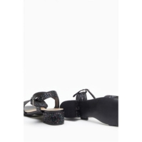 Pantof Be You Black Sequin Open Toe