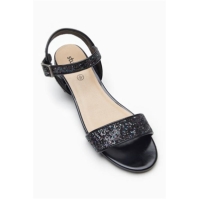 Pantof Be You Black Sequin Open Toe