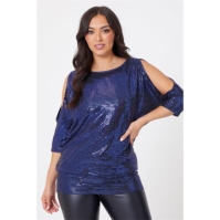 Be You shoulder Glitter Top