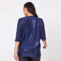 Be You shoulder Glitter Top