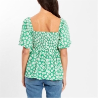 Be You Square Neck Puff Slv Top