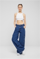 Pantalon Mid Waist Cargo Denim dama Urban Classics