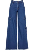 Pantalon Mid Waist Cargo Denim dama Urban Classics