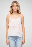 Chiffon Top 2-lagig V-Neck Blumen Print Cloud5ive