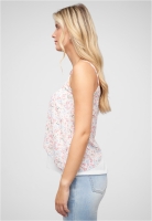 Chiffon Top 2-lagig V-Neck Blumen Print Cloud5ive