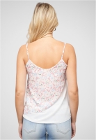 Chiffon Top 2-lagig V-Neck Blumen Print Cloud5ive