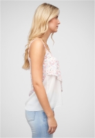 Chiffon Top 2-lagig V-Neck Blumen Print Cloud5ive