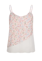 Chiffon Top 2-lagig V-Neck Blumen Print Cloud5ive