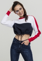 Cropped 3-Tone Stripe Crew dama Urban Classics