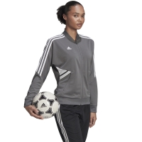 Bluza trening Jacheta Bluza fermoar 's adidas Condivo 22 Track gray and white HD2280 dama