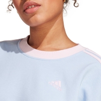 Bluza trening adidas Essentials 3-Stripes Crop 's blue and pink IC9873 dama