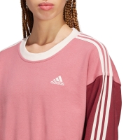 Bluza trening Adidas Essentials 3-Stripes Crop pink IC9875