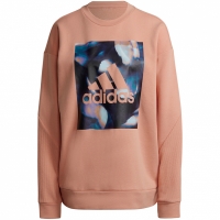 Bluza trening Bluza damska adidas Youforyou morelowa HA2431