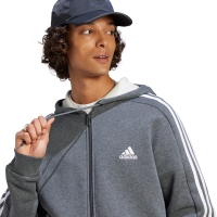 Bluza trening Bluza Men's adidas Essentials 3-Stripes Full-Zip gray IJ6480