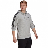 Bluza Hanorac Bluza męska adidas Essentials 3-Stripes szara GK9084