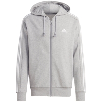 Bluza trening Hanorac adidas Essentials French Terry 3-Stripes Full-Zip men's gray IC9833