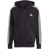 Bluza trening Hanorac adidas Essentials men's French Terry 3-Stripes Full-Zip black IC0433