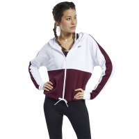 Bluza trening Reebok Te Linear Logo Ft 's burgundy-white FU2203 dama