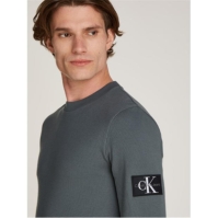 Tricou Blug Calvin Klein BADGE WAFFLE LS Calvin Klein Jeans