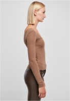 Rib Squared Neckline Longsleeve dama Urban Classics