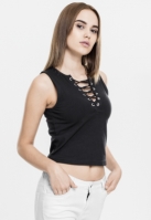 Lace Up Cropped Top dama Urban Classics