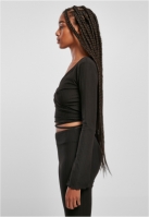 Cropped Rib Wrapped Longsleeve dama Urban Classics