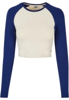 Organic Cropped Retro Baseball Longsleeve dama Urban Classics