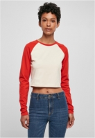 Organic Cropped Retro Baseball Longsleeve dama Urban Classics