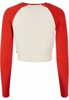 Organic Cropped Retro Baseball Longsleeve dama Urban Classics