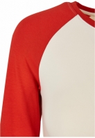 Organic Cropped Retro Baseball Longsleeve dama Urban Classics