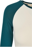 Organic Cropped Retro Baseball Longsleeve dama Urban Classics