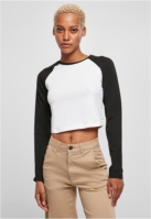 Organic Cropped Retro Baseball Longsleeve dama Urban Classics