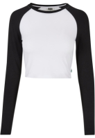 Organic Cropped Retro Baseball Longsleeve dama Urban Classics