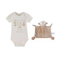 Hello World Unisex 2024 Bodysuit and Comforter bebelus