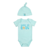 Hello World Boy 2024 Bodysuit and Hat Set bebelus