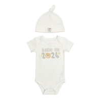 Hello World Unisex 2024 Bodysuit and Hat Set bebelus